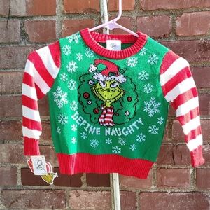 Dr Suess The Grinch Christmas Sweater 2T